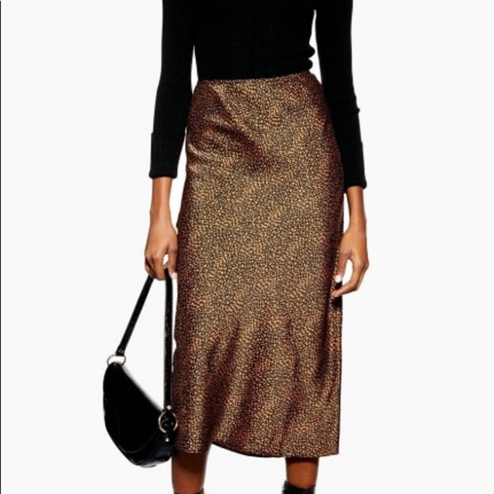 Topshop Mdi Slip Skirt